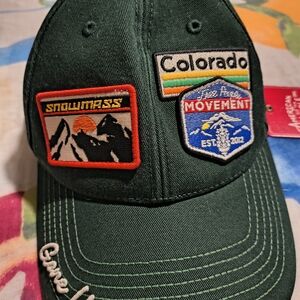 Free People Movement American Needle Hat Mountain Made GreenBaseball Cap NWT Gym